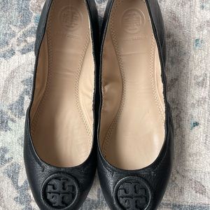 Black Tory Burch Flats, Size 7 - Very Good Used Condition